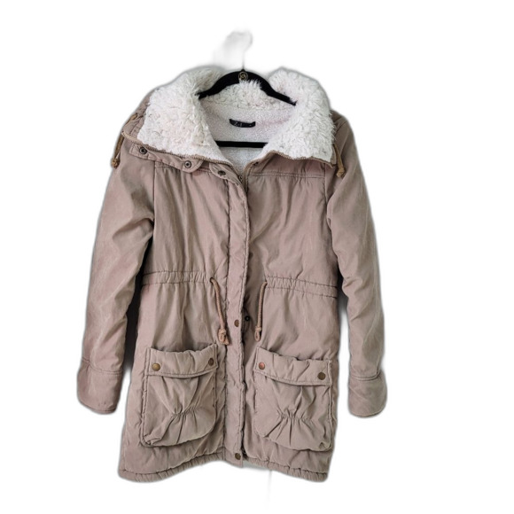 Microfiber Coat with Sherpa Collar - Size XL - Picture 1 of 5